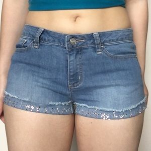 Candies bling medium wash short shorts